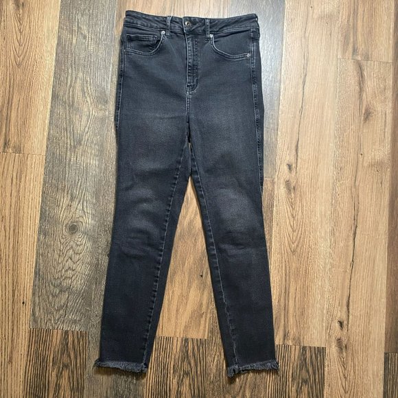 Free People Denim - Free People High Waisted Faded Black Jeans Size 30